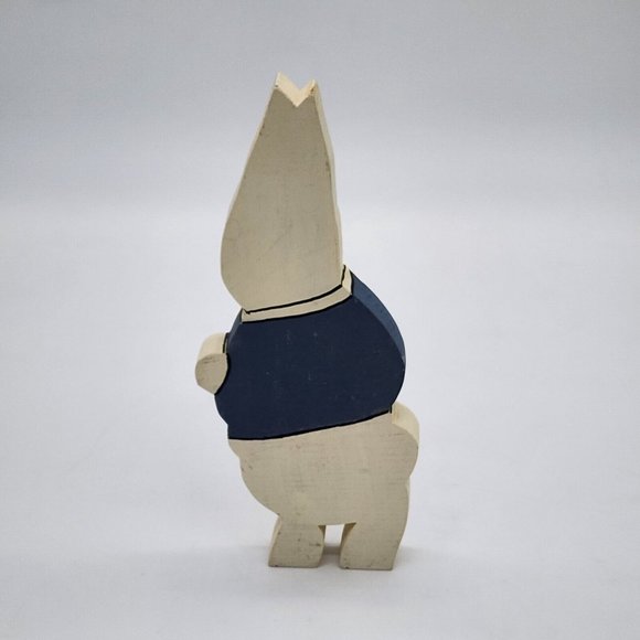 Vintage Tole Painted Bunny Family Wood Figures Dad Mom Sister Brother - Picture 7 of 9